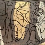 تابلو نقاش و مدلش اثر پیکاسو