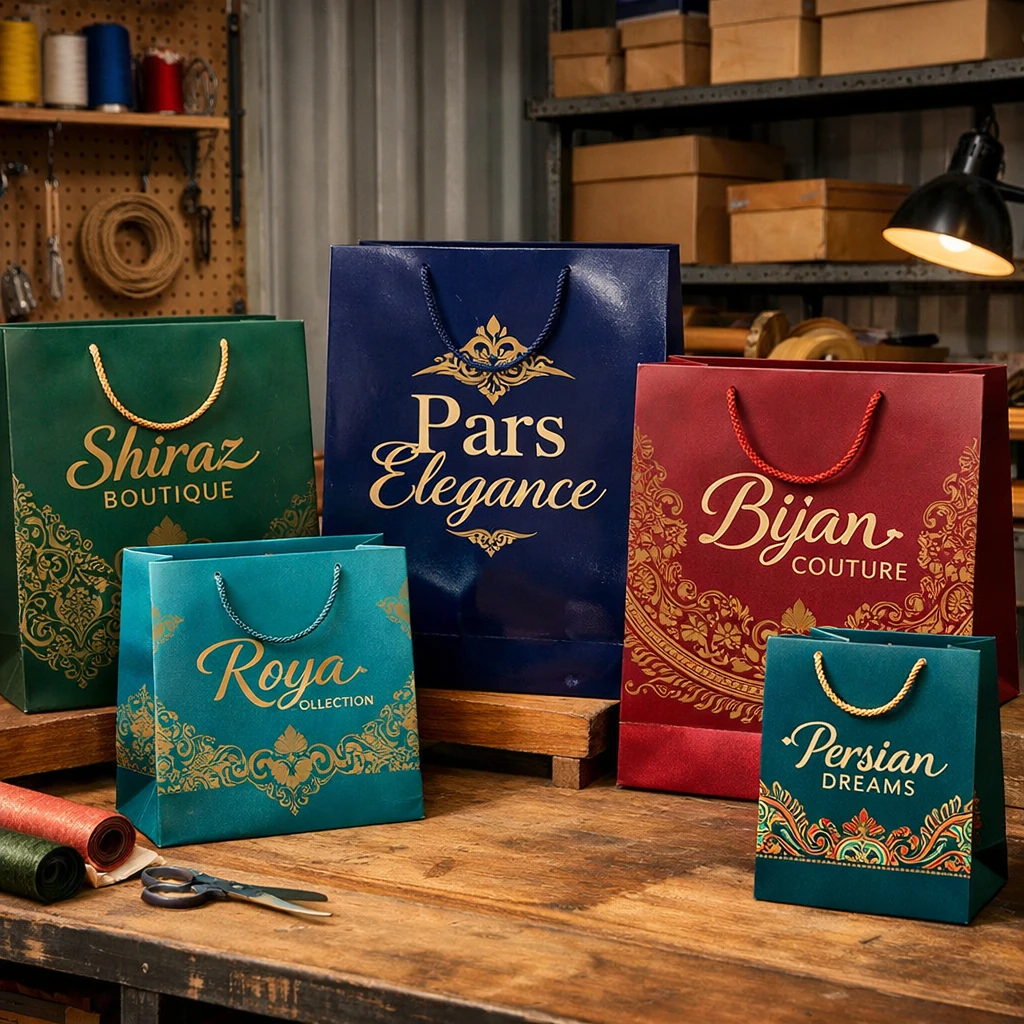 لیست ۱۰ تولیدکننده ساک دستی کاغذی ایران 3 انواع ساک دستی کاغذی و جنس