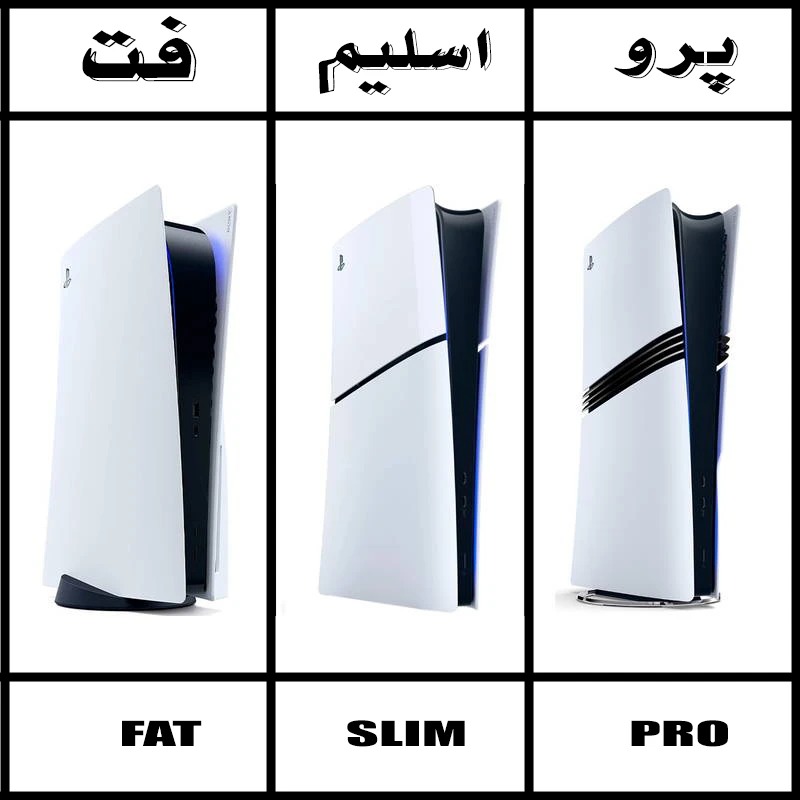 راهنمای مقایسه مدل های PS5؛ از PS5 Fat تا PS5 Pro 1 مدل های PS5